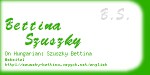 bettina szuszky business card